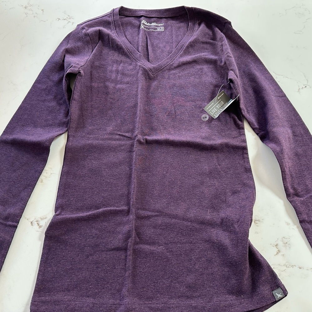 Eddie Bauer Purple Long Sleeve Tee
